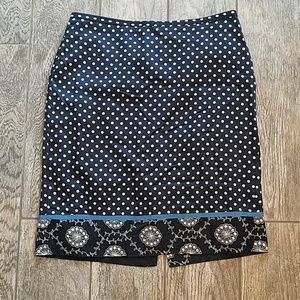 Ann Taylor blue polka dot skirt
